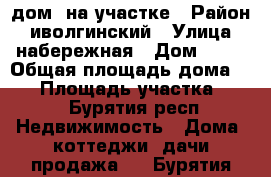 дом  на участке › Район ­ иволгинский › Улица ­ набережная › Дом ­ 30 › Общая площадь дома ­ 35 › Площадь участка ­ 20 - Бурятия респ. Недвижимость » Дома, коттеджи, дачи продажа   . Бурятия респ.